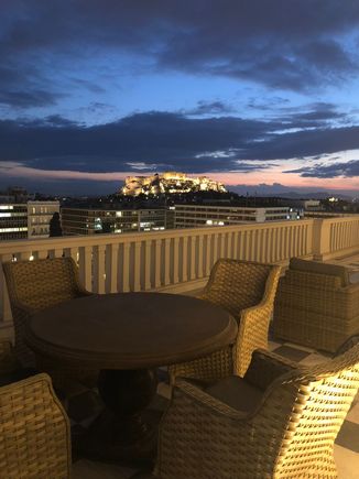 Our amazing view of the Acropolis