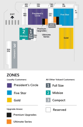 A map from when Ultimate Choice at LAX started but it's still pretty much the same. 
