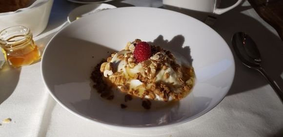Greek yoghurt with honeyed walnuts and homemade granola