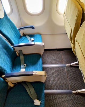 I was seated in the first row of Economy class, with a huge amount of legroom 