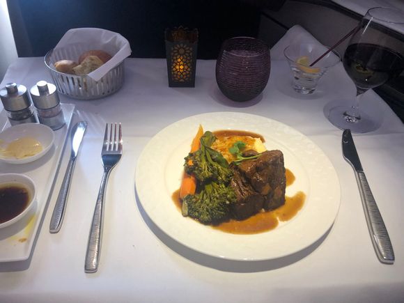 Braised short ribs with creamy polenta