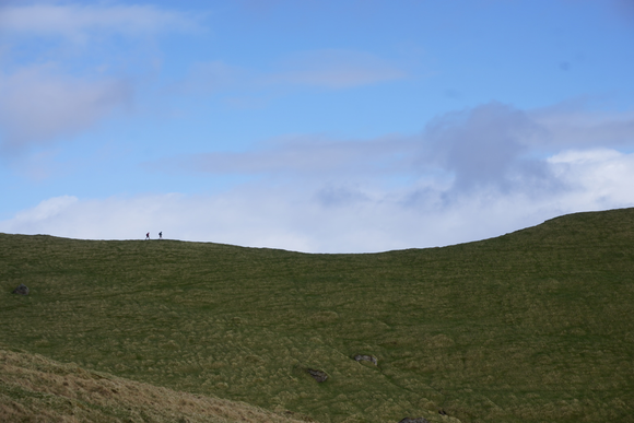 Hikers on ridge