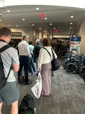 This was last Sunday at the YYZ INTL MLL. A lot of kids. Summer season has begun. What was strange was once I entered there were lots of seats. Almost like it’s not a seat issue but a crowd control issue. 