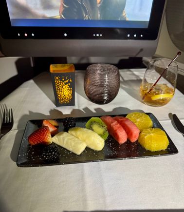 After takeoff - Fruit plate