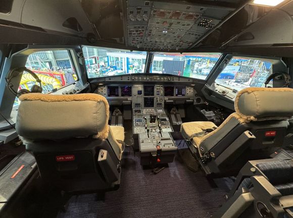 Clean cockpit, with new plane smell