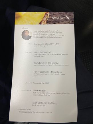 DFW-OGG Menu