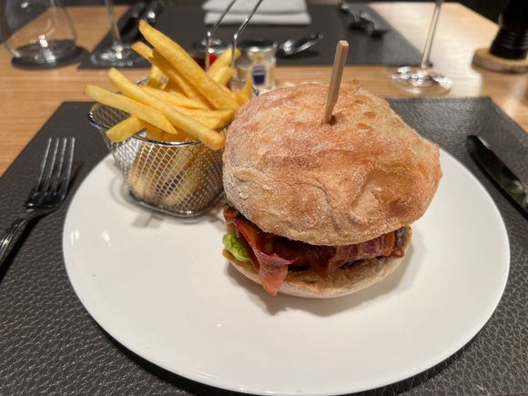 Wygu Burger, they gave up putting the LH logo on the Bun