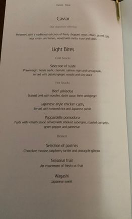 Have the sushi in the JAL lounge rather than on board perhaps. 