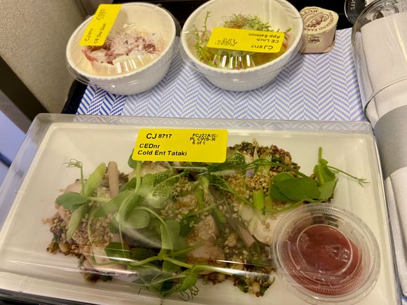 Band 1 cold dinner: Teriyaki chicken with sesame and edamame salad