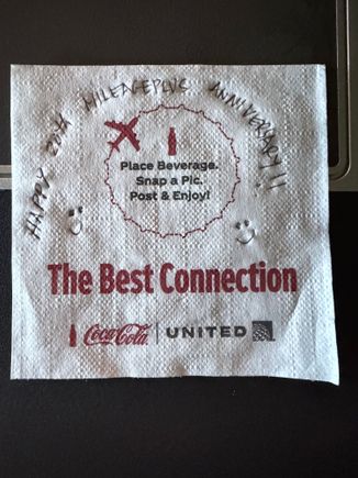 Sat in premium economy on my HNL > GUM flight. Almost every crew member came by and thanked me for being a 1k. Lead FA came by and gave me this cute note after the meal service and continued to check on me and my travel companion throughout the flight. Always bringing drinks and snacks 😜😜. Really fun and memorable experience!