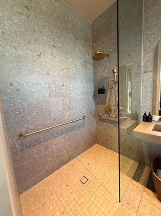 Primary suite bathroom shower. Good water pressure.