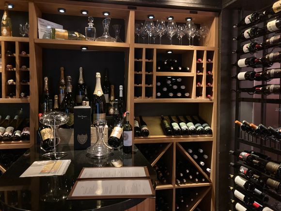 Restaurant's wine display