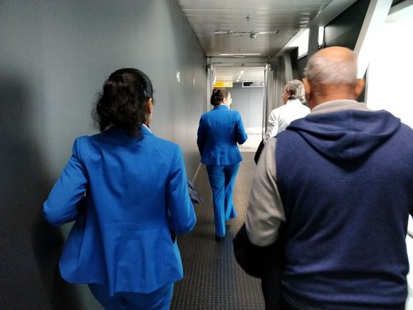 KLM ground staff is acting as AF La Première concierge in GRU