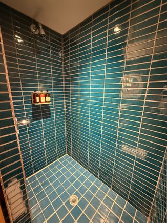 Spacious shower, Speakman showerheads