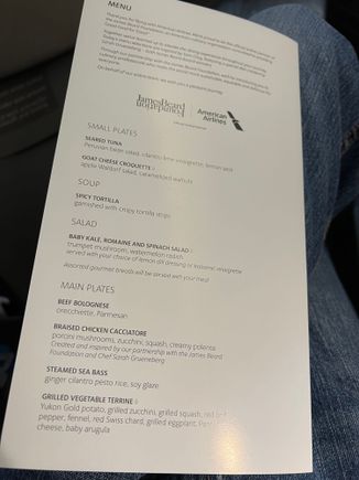 Onboard menu
