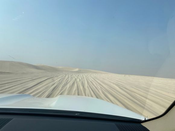 Driving through the dunes