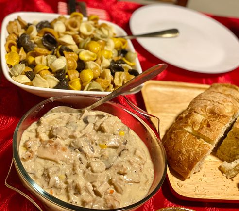 Pasta with turkey 
