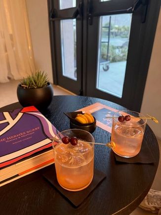 welcome drink in the lobby