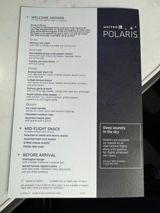 Preorder for the main meal was the same as the menu. And it worked for both me and my wife.