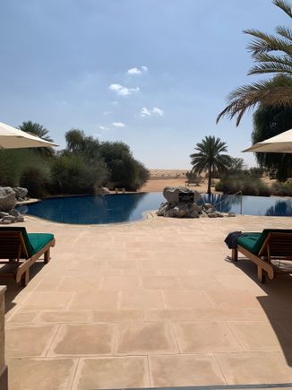 The pool area