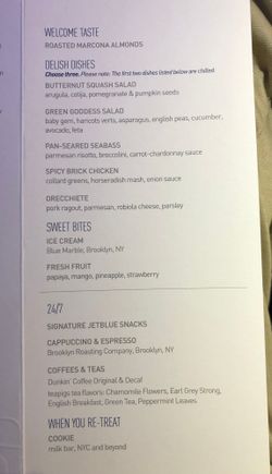 Westbound Lunch/Dinner Menu.