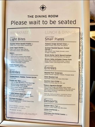 Here is said new menu
