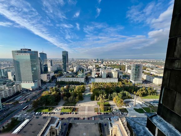 View from Palace of Culture and Science viewing platform 
