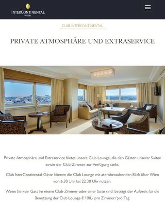Online promotion for Club Intercontinental 