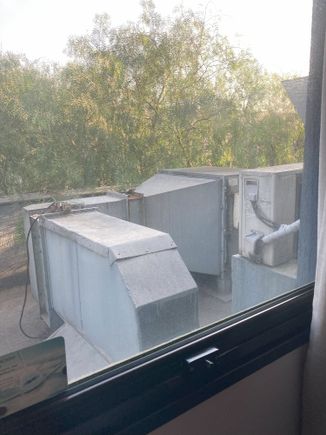 Great view of the hotel's AC system. 