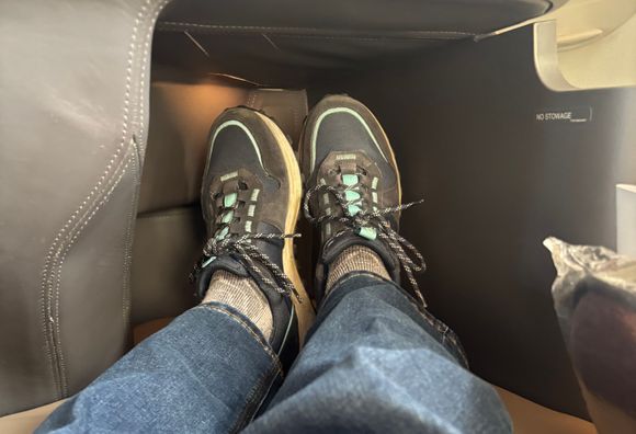 Not the most attractive footwear but they do have a Goretex liner, so waterproof if it rains and comfortable to wear all day when a lot of walking is involved 