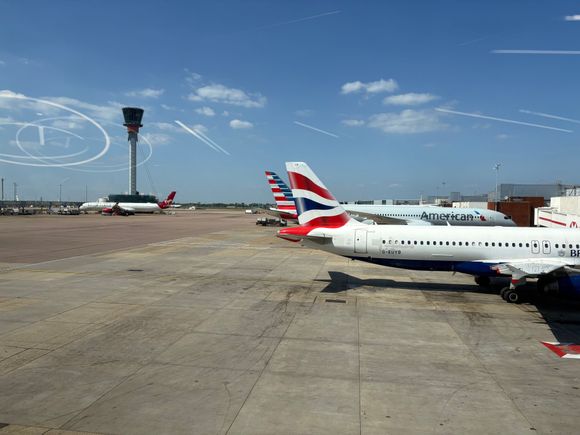 BA G-EUYB on stand having operated the previous Toulouse flight and waiting to operate to Sofia