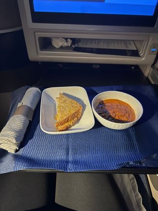 Grilled cheese and soup 