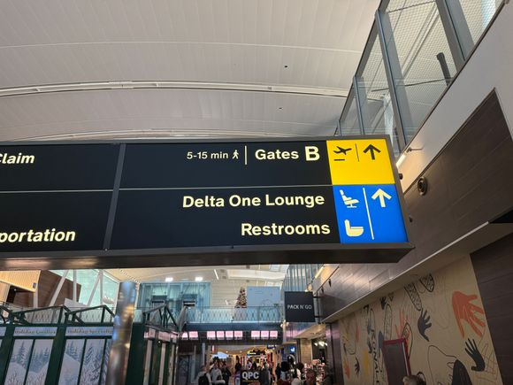 Delta One Lounge also has the public restrooms?