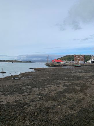 Low Tide scenery outside Oban Train Station on Monday PM