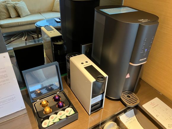 Nespresso machine and water dispenser 