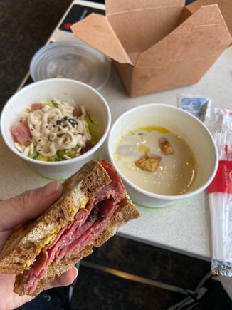 soup was good. Tuntar tartare and sandwich umm.... lol 