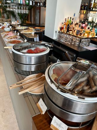 Hot items at breakfast