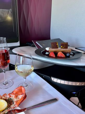 Dessert plopped down on the side table