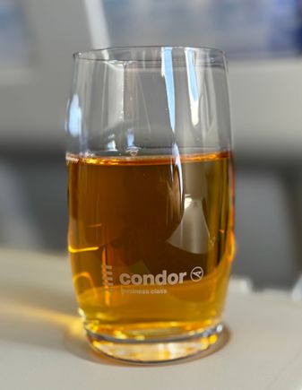Apple juice in a nice Condor glass