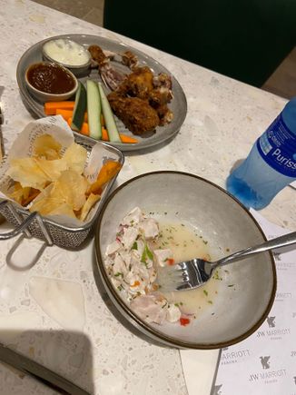 Great ceviche for lounge