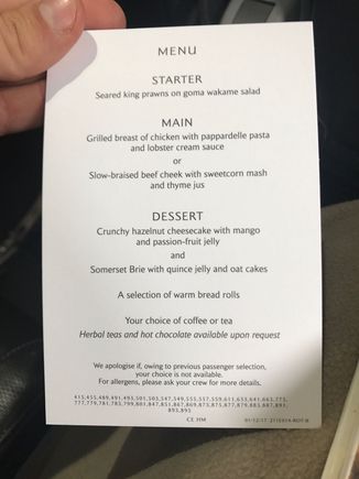 Realise this is cut off but the starter was some sort of king prawns over salad... 
