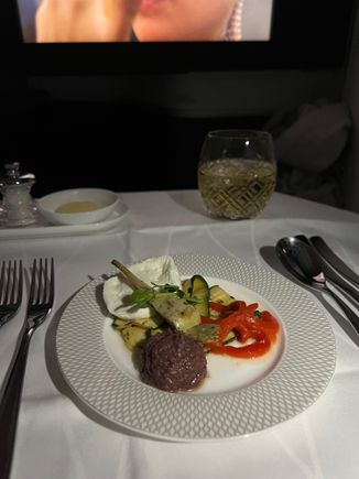 Buffalo mozzarella appetizer for the second meal.
