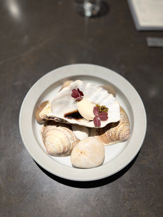 Oyster ice cream: would not have thought this would be good, but it was amazing!