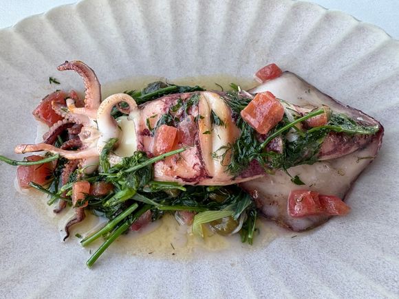 Grilled Calamari à TRY 800
Dangerous, eating seafood before an international flight but can report no tummy tantrums yet, phew!