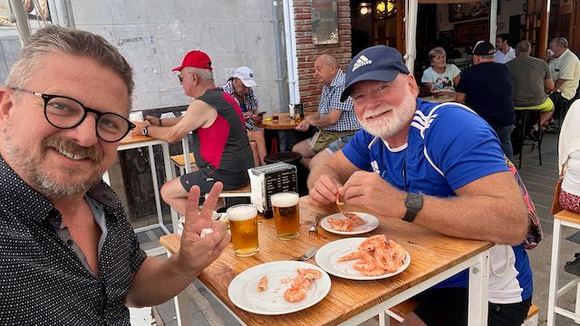 A wonderful seafood lunch with Jack back in Torremolinos