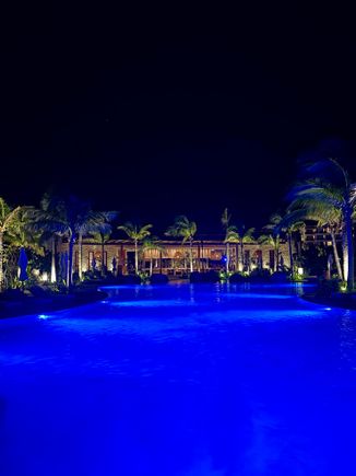 Preferred Club Pool at night