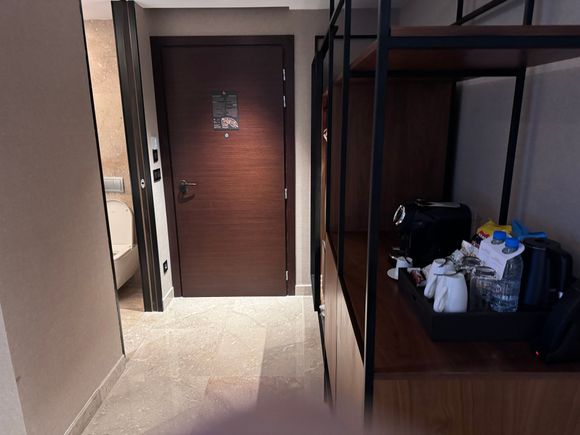 This was a bit odd about this suite. There was a separate toilet but the main bathroom did not have a toilet. 