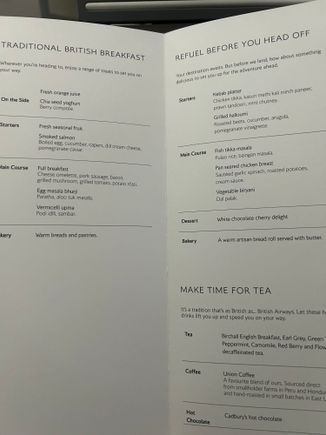 From BA36 today (MAA-LHR). Food was truly awful. Breakfast was the worst I’ve ever had on a plane. Lunch was slightly better that the chicken and sauce were OK, apart from ‘roast potatoes’ were raw in the middle and spinach was just boiled. Speaking to IFL others complained as well. On the plus side service was very good