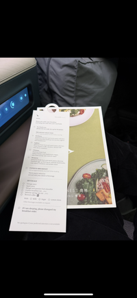 Breakfast menu CX250