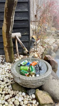 One of two outdoor drink “fridges”
